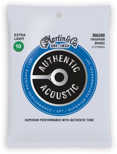 Martin MA500 SP Phosphor Bronze Authentic Acoustic Guitar Strings 12 String Extra Light 10-47