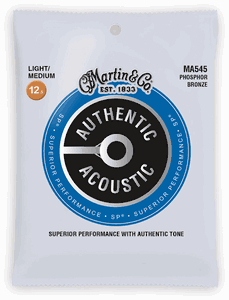 Martin MA545 SP Phosphor Bronze Authentic Acoustic Guitar Strings Light/Medium 12.5-55