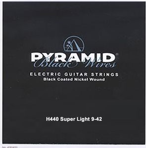 Pyramid Black Wires Coated Electric Guitar Strings H440 Super Light 9-42