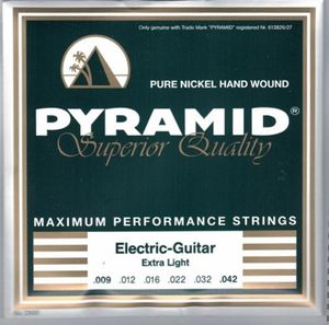 Pyramid Maximum Performance Pure Nickel Hand Wound Electric Guitar Strings D500 Extra Light 9-42