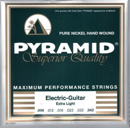 Pyramid Maximum Performance Pure Nickel Hand Wound Electric Guitar Strings D500 Extra Light 9-42