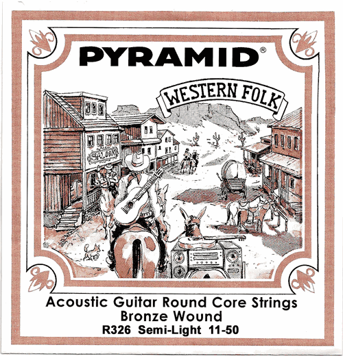 Pyramid Phosphor Bronze Round Core Acoustic Guitar Strings R326 Semi-Light 11-50