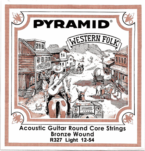 Pyramid Phosphor Bronze Round Core Acoustic Guitar Strings R327 Light 12-54
