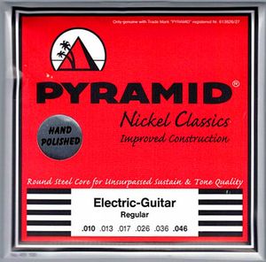 Pyramid Pure Nickel Wound Classics HAND POLISHED Round Core Electric Guitar Strings P451 Regular 10-46