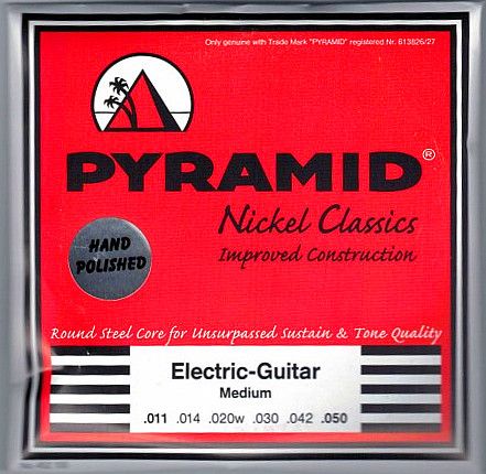 Pyramid Pure Nickel Wound Classics HAND POLISHED Round Core Electric Guitar Strings P452 Medium 11-50