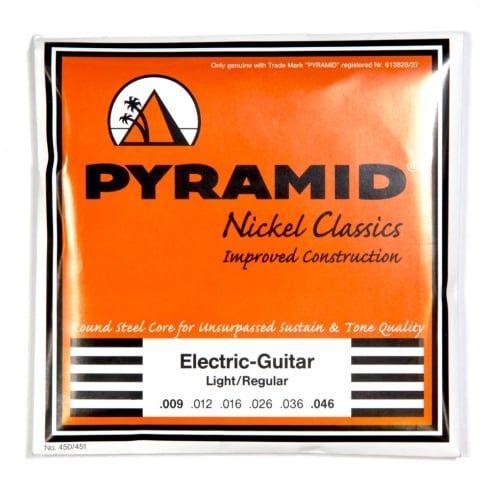 Pyramid Pure Nickel Wound Classics Round Core Electric Guitar Strings R450/451 Light/Reg 9-46