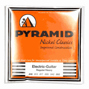 Pyramid Pure Nickel Wound Classics Round Core Electric Guitar Strings R453 Reg/Heavy 10-52