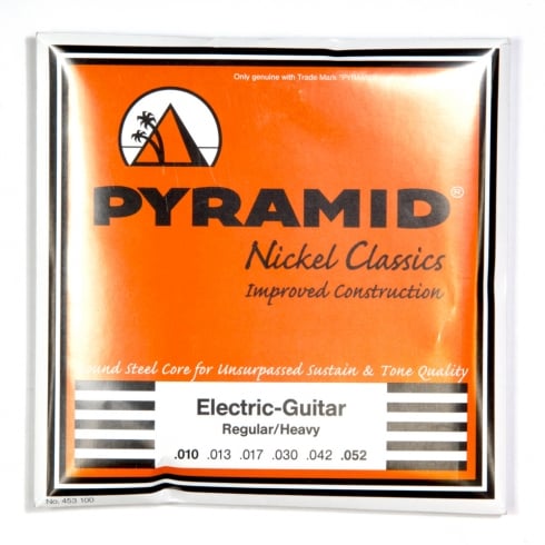 Pyramid Pure Nickel Wound Classics Round Core Electric Guitar Strings R453 Reg/Heavy 10-52