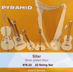 Pyramid Ravi Shankar Silver Plated Steel Sitar Strings 678-22 22 String