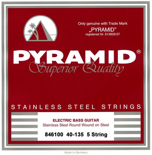 Pyramid Stainless Steel Electric Bass  Guitar Strings 846100 40-135 5 String