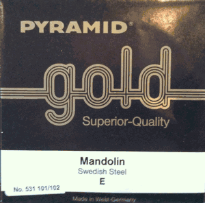 Pyramid Swedish Steel Gold Chrome Nickel Flatwound Mandolin Loop End