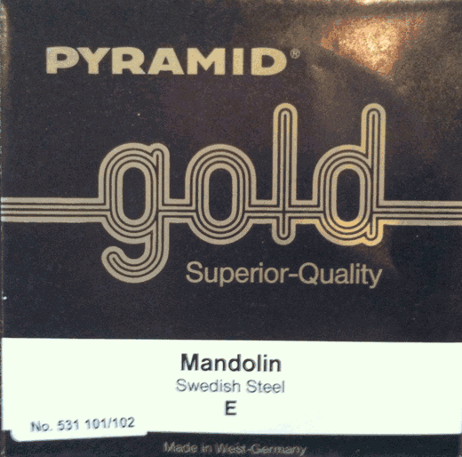 Pyramid Swedish Steel Gold Chrome Nickel Flatwound Mandolin Loop End