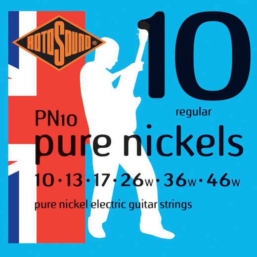 Rotosound Handmade Pure Nickel Electric Guitar Strings PN10 Light 10-46
