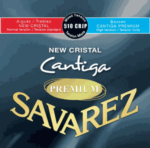 Savarez 510CRJP New Cristal Cantiga Premium Classical Guitar Strings Mixed Tension