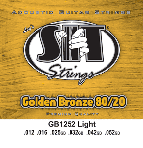 SIT 80/20 Golden Bronze Acoustic Guitar Strings GB1252 Light 12-52