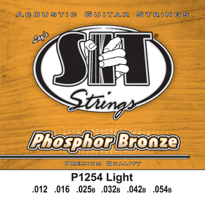 SIT Phosphor Bronze Acoustic Guitar Strings P1254 Light 12-54