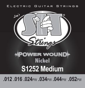 SIT Power Wound Nickel Plated Electric Guitar Strings S1252 Medium 12-52