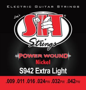 SIT Power Wound Nickel Plated Electric Guitar Strings S942 Extra Light 9-42