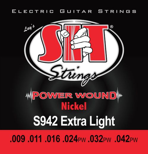 SIT Power Wound Nickel Plated Electric Guitar Strings S942 Extra Light 9-42