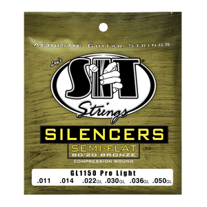SIT Silencer 80/20 Bronze Inverse Wound Acoustic Guitar Strings GL1150 Pro Light 11-50
