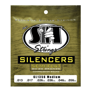 SIT Silencer 80/20 Bronze Inverse Wound Acoustic Guitar Strings GL1356 Medium 13-56