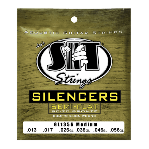 SIT Silencer 80/20 Bronze Inverse Wound Acoustic Guitar Strings GL1356 Medium 13-56