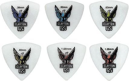 Clayton Acetal Guitar Picks - Rounded Triangle