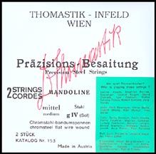 Thomastik-Infeld Precision Flat Wound Mandolin Strings 154K Medium Ball End