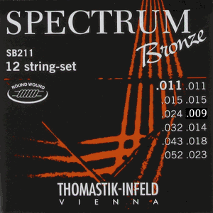 Thomastik-Infeld Spectrum Bronze 12-String Acoustic Guitar Strings SB211 Light 11-52