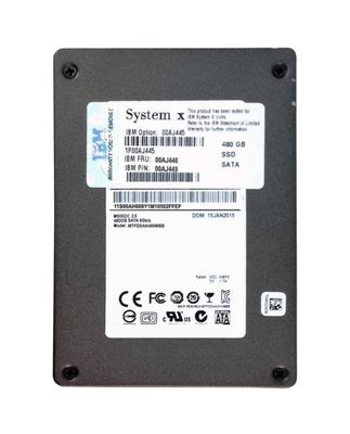 00AJ446 Lenovo 480GB MLC SATA 6Gbps Hot Swap Enterprise Value 3.5-inch Internal Solid State Drive (SSD) for System x3550 M5