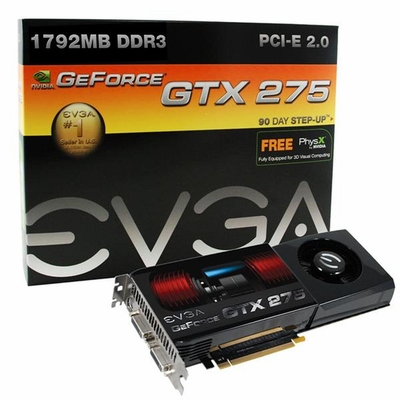 017-P3-1176-R1 EVGA GeForce GTX 275 Superclocked Edition 1.7GB 448-Bit DDR3 PCI Express 2.0 x16 HDCP Ready/ SLI Supported Video Graphics Card