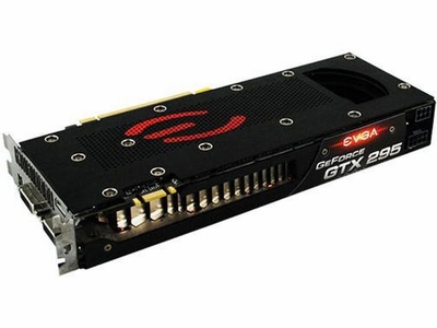 017-P3-1293-LX EVGA GeForce GTX 295 1792MB GDDR3 896-Bit (2x 448-Bit) PCI Express 2.0 x16 HDCP Ready/ SLI Supported Video Graphics Card with Backplate