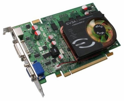 01G-P2-N795-LA EVGA GeForce 8600GT 1GB 128-bit GDDR2 PCI Express x16 HDCP Ready/ SLI Support Video Graphics Card
