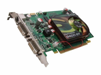01G-P2-N942 EVGA GeForce 9400 GT 1GB 128-Bit DDR2 PCI Express 2.0 x16 Dual Link DVI-I/ HDMI/ VGA/ HDCP Ready Video Graphics Card