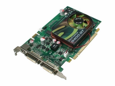 01G-P2-N942-TR EVGA GeForce 9400 GT 1GB 128-Bit DDR2 PCI Express 2.0 x16 Dual Link DVI-I/ HDMI/ VGA/ HDCP Ready Video Graphics Card