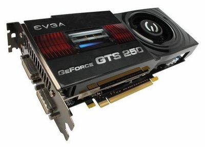 01G-P3-1158 EVGA GeForce GTS 250 1GB 256-Bit DDR3 PCI Express 2.0 x16 Dual DVI/ HDTV/ S-Video Out/ HDCP Ready/ SLI Support Video Graphics Card