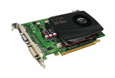 01G-P3-1229-TX EVGA GeForce GT 220 SuperClocked 1GB DDR3 128-bit DVI / VGA / HDMI PCI Express 2.0 x16 Video Graphics Card