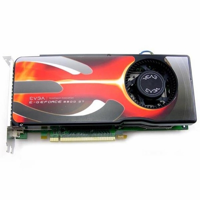01G-P3-N809-A3 EVGA e-GeForce 8800 GT AKIMBO 1GB 256-Bit GDDR3 PCI Express 2.0 x16 Dual DVI/ HDTV/ S-Video Out/ HDCP Ready SLI Supported Video Graphics Card