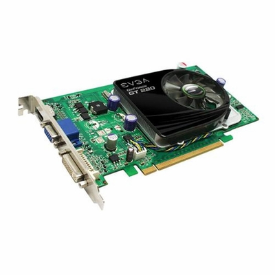 02G-P3-1228-LR EVGA GeForce GT 220 1GB 128-Bit GDDR3 PCI Express 2.0 x16 DVI/ HDMI/ D-Sub Video Graphics Card