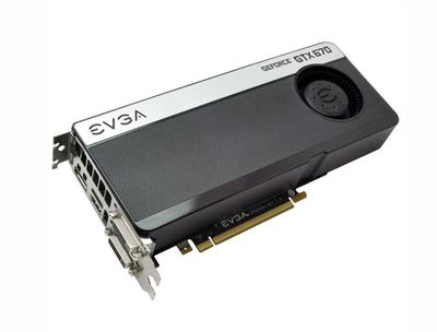 02G-P4-2672-B1 EVGA GeForce GTX 670 SuperClocked 2GB 256-bit GDDR5 PCI Express 3.0 x16 HDCP Ready SLI Support HDMI/ DisplayPort/ Dual DVI Video Graphics Card