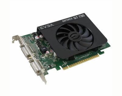 02GP32738B1 EVGA GeForce GT 730 2GB 128-bit DDR3 PCI Express 2.0 x16 DVI-I/ Mini-HDMI Video Graphics Card
