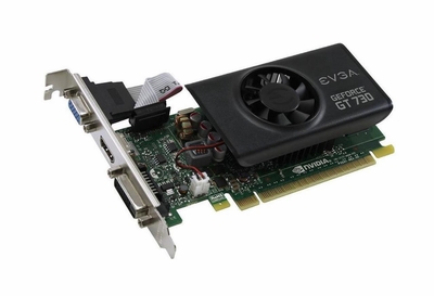 02GP33733L1 EVGA GeForce GT 730 2GB DDR5 64-bit PCI Express 2.0 HDMI/ DVI-D Low Profile Video Graphics Card