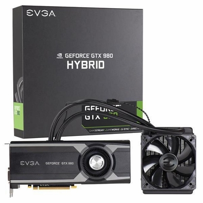 04G-P4-1989 EVGA GeForce GTX 980 HYBRID 4GB 256-bit GDDR5 PCI Express 3.0 DVI-I/ HDMI/ 3x DisplayPort Video Graphics Card