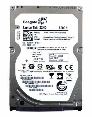 05HW4R Dell 500GB 5400RPM SATA 6Gbps 64MB Cache 8GB MLC SSD 2.5-inch Internal Hybrid Hard Drive