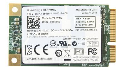 0T8MRJ Dell 128GB MLC SATA 6Gbps mSATA Internal Solid State Drive (SSD)
