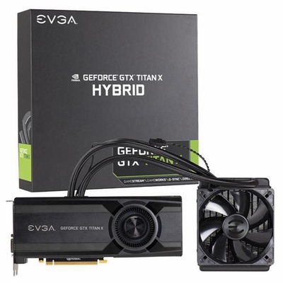 12G-P4-1999-A1 EVGA GeForce GTX TITAN X Hybrid 12GB 384-bit GDDR5 PCI Express 3.0 x16 DVI-I/ HDMI/ 3x DisplayPort Video Graphics Card