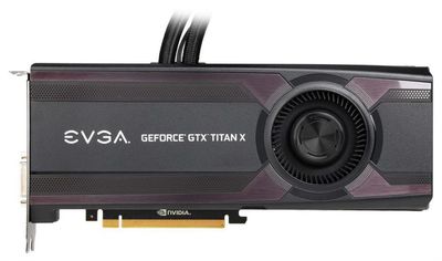 12G-P4-1999-B1 EVGA GeForce GTX TITAN X Hybrid 12GB 384-bit GDDR5 PCI Express 3.0 x16 DVI-I/ HDMI/ 3x DisplayPort Video Graphics Card