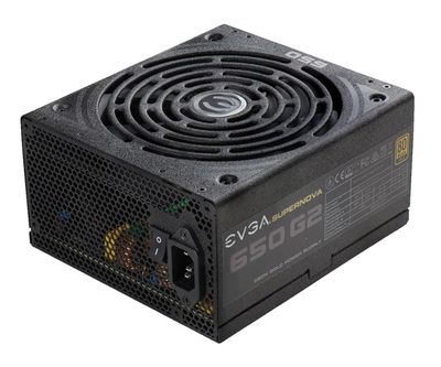 220-G2-0650-Y1 EVGA SuperNOVA 650 G2 650-Watts 12V 54.1A 80 Plus Gold Power Supply