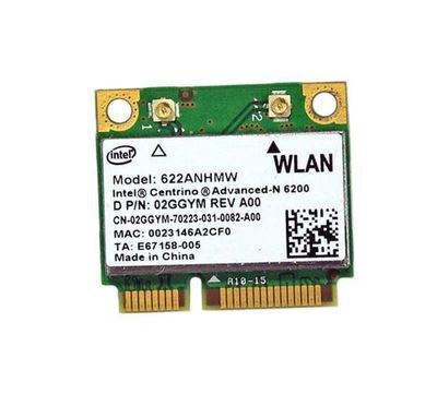 2GGYM-06 Dell Intel Centrino Advanced-N 6200 300Mbps Mini PCI Wireless Network Card for Latitude E4310, E6410 and Studio 1458 Laptop Series