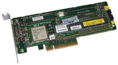 405162-B21N HP Smart Array P400 PCI-Express 8-Channel Serial Attached SCSI (SAS) RAID Controller Card with 512MB BBWC (Battery Backed Write Cache)